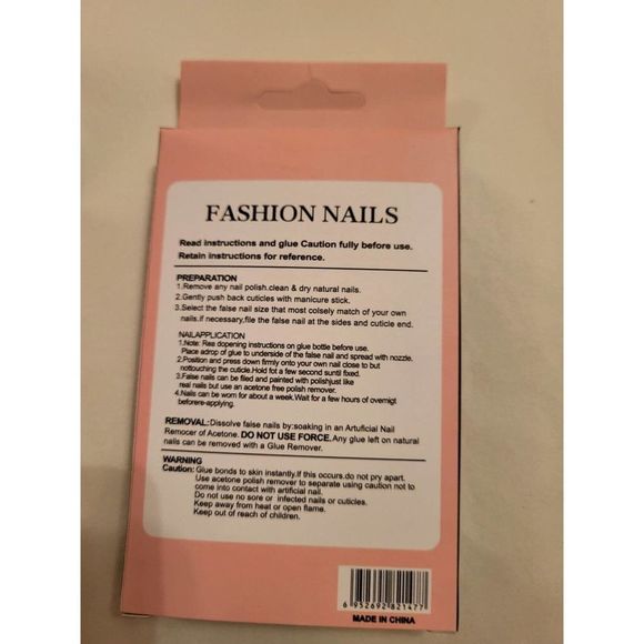 Press On Long Coffin Nails. Fashion Nail Tips.12 nails in set Shiny Orange. NIB. - Picture 4 of 5